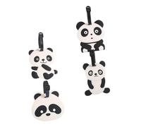 Abaodam Cute Cartoon Panda Luggage Tags Distinctive Black and White Suitcase Id Labels for Travel Bags Portable Baggage Case Tags for Easy Identification