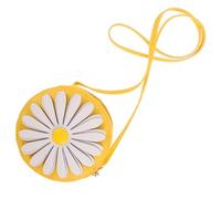 Abaodam Cute Daisy PU Crossbody Bag for Little - Small Yellow Shoulder Purse, Handbag for Everyday Use, Lightweight Flower Change Wallet for