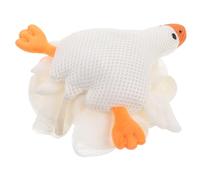 Abaodam Cute Goose Shaped Bath Loofah Pouf for Soft Exfoliating Mesh Sponge for Sensitive Skin Foam Shower Scrubber Fun Cartoon Body Sponge for Bath