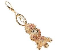 Abaodam Cute Poodle Keychain 6.3x5cm Pink Dog Pendant Car Key Chain Backpack Charm
