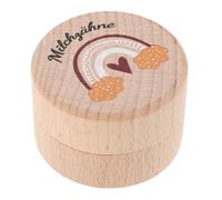 Abaodam Cute Tooth Fairy Box Wooden Keepsake Holder for Baby Girls Compact Lost Teeth Storage for Home Decor Traveling
