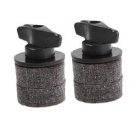 Abaodam Cymbal Stand Accessories Water Resistant and Easy Installation for Storage 2 Set with Felt Pads and Hand-tightening Screws, Black Plastic Brackets for Drum and Cymbal