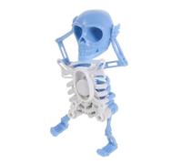 Abaodam Dancing Skeleton Fun Wind Up Halloween Decoration Printed Skull Head Figurine Indoor Amusement for Parties and Home Decor Safe Plastic Materials Night
