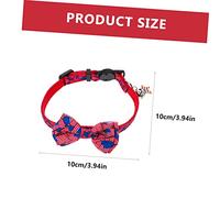 Abaodam Decorative American Flag Cat Collar with Bow Tie Lightweight Comfortable Pet Accessory for Female Cats Festival Chic Design for