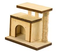 Abaodam Decorative Miniature Cat Scratching Post Lightweight Scratch Pad for Mini House Realistic Design for Micro Landscapes and Diy Projects