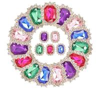 Abaodam Decorative Shoelace Clips Alloy and Acrylic Material 20pcs with Rhinestones Easy to Use and Practical Shoe Accessories Lightweight and Chic for Decor and Gatherings
