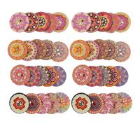 Abaodam Decorative Synthetic Material Buttons Round 100pcs Vintage Wooden Buttons with Two Holes for Jackets and Windbreakers for Making Your Own Clothing Accessories and Holiday