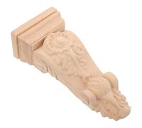 Abaodam Decorative Wood Corbel Onlay with Elegant Carved Design Unpainted Solid Wood Corner Applique for Window and Door Frame Home Decor