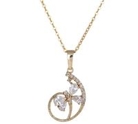 Abaodam Delicate Classic Simple Style Hollow out Flying Dragonfly Pendant Necklace Golden Alloy Zircon Chain, Easy to Wear and Safe for Women for Daily Wear