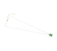 Abaodam Delicate Green Opal Four-leaf Clover Necklace Lightweight Jewelry Pendant for Women Faith Hope Love
