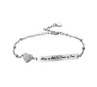 Abaodam Delicate Lettering Bracelet Chain Jewelry with Shiny Finish Romantic Style for Women Daily Wear and Travel Accessories