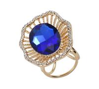Abaodam Delicate Simple Geometric Hollow Design Clasp Blue Made of Alloy Scarf Rhinestone Smooth Surface to Fasten Scarves or T-shirts Suitable and Ladies
