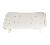 Abaodam Desk Footrest for Office and Kids with Bevel Design, White Artificial Board Material, Ergonomic Leg Rest to Relieve Stress While Sitting Long Hours