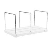 Abaodam Desktop Book Rack Adjustable Telescopic Bookends White for Desk with Pen Holder, Expandable Metal Book Stand and Office for Home, Office, and Library Storage