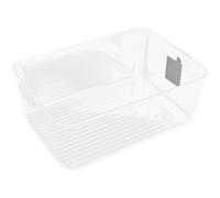 Abaodam Desktop Makeup Storage Box White Pet Plastic Case for Cosmetics and Facial Masks, Well-organized and Easy to Move, Simple and Elegant Design for Bedroom Or Desktop Use