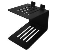 Abaodam Desktop Speaker Stand Angled Speaker Riser 15° Incline Desk Riser and Audio Equipment Flexible Tilt and Height Adjustment Gaming and Movies Black Alloy