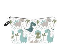 Abaodam Dinosaur Printing Makeup Bag Sundries Storage Pouch Polyester Large Capacity Lightweight Organizer for Cosmetics and Toiletries Uniquely Printed Pattern for Business Trip
