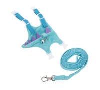 Abaodam Dinosaur Style Ferret Harness and Leash with Adjustable Buckles Secure Small Pet Vest for Rabbits Hamsters Lizards and Bearded Dragons Portable Outdoor Walking Traction Rope