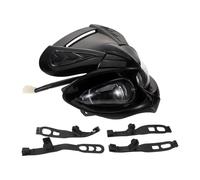 Abaodam Dirt Bike Headlight Front Cover Black with 4 Rubber Strips, Motocross Motorcycle Headlamp Assembly Compatible with Off-road 50-125cc Dirt Bikes, Headlight Replacement Kit