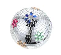 Abaodam Disco Ball Hanging Decoration 20cm Mirror Reflective Sphere for Stage Lighting, 70s Themed Party Decor and Music Festival Crafting Supplies