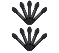 Abaodam Disposable 10pcs with Latex Sponge Tips and Plastic Handles Dual Sided Oval Eyeshadow Brush Portable Makeup Tool for Everyday Usage and Weddings
