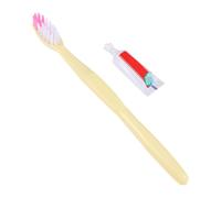 Abaodam Disposable Travel Toothbrushes with Toothpaste Individually Wrapped Plastic Manual Toothbrushes 100pcs for Hotel and Outing Use