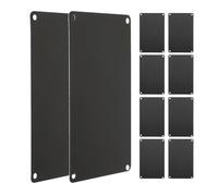 Abaodam DIY Aluminum Door Plates 10Pcs Black Oxidized Name Signs 100X70Mm with 4 Holes Strong Material for Office and Home Crafting