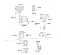 Abaodam DIY Electric Guitar Kit Guitar Building Kits White Pre-wired Electronics Full Accessories Plastic Metal No Soldering