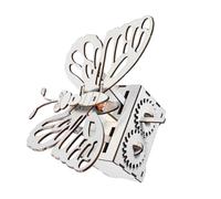 Abaodam DIY Hand Cranked Butterfly Science Experiment Kit for Boys and Girls Educational Wooden Model Toy for Creative Learning Activities 1 Piece