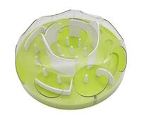 Abaodam DIY Maze Cat Toy Interactive Pet Slow Feeder Toy for Cats Promotes Healthy Eating and Exercise Made of ABS 30X30X19.3Cm Green