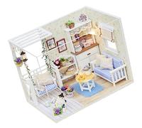Abaodam DIY Miniature Wooden House Building Kit Small Cottage Model for Adults Easy Manual Assemble Mini Apartment Craft Creative Educational for Family Fun and Home Decoration
