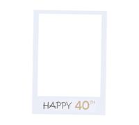 Abaodam DIY Paper Photo Frame Cutouts Set for 40th Birthday Party Picture Props for Photo Booth
