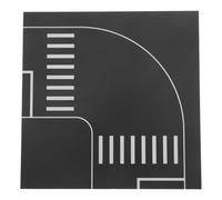 Abaodam DIY Street Layout Model with Realistic Road Details Traffic Learning Props for Easy to Assemble Plastic Road Scene Educational for Family Interaction and Traffic Safety Education