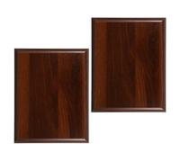 Abaodam DIY Wood Plaques 2pcs Blank Set, Coffee Colored Solid Wood Boards 9.8"x7.9" for Crafting Awards and Sports Ceremonies, Suitable for Loved Ones and Workplace