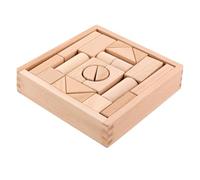 Abaodam DIY Wooden Blocks Educational, Beige Wooden Creative Blocks for Hand-eye Coordination and Studying, Preschool for Games and Learning