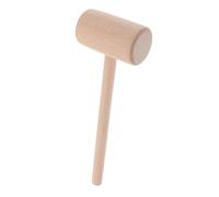 Abaodam DIY Wooden Hammer for Leatherworking and Woodworking Beechwood Mallet with Ergonomic Handle Natural Grain Crafting Tool for Home and Workshop Use
