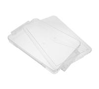 Abaodam Document Storage Box File Box with Lid 12.6x8.3x3.1inch Waterproof High Transparency Pet Material Portable Storage for Documents and Certificates