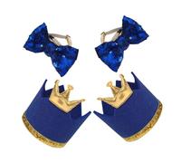 Abaodam Dog Birthday Hat Set Lightweight Comfortable Pet Party Crown with Bow Tie for Dogs Cats Fit for Photos Celebrations and Special Occasions