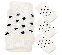 Abaodam Dog Leg Warmers and Elbow White Polka Dot Size M, Warm Pet Leg Sleeves Proof Cover for Surgery Recovery and Joint, Suitable for Dogs and Puppies