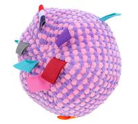 Abaodam Dog Squeaky Ball Bell for Small Puppies Plush Chew Toy for Teething Relief Interactive Ball Toy for Indoor Outdoor Play