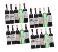 Abaodam Doll House Miniature Wine Bottles, 20Pcs 1:12 Scale Plastic Bottle with Mixed Colours for Birthday and Christmas
