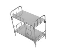 Abaodam Doll House Model Mini House Decor Miniature Dollhouse Bed Playhouse Accessories Small Bunk Bed Miniature Furniture Dolls Furniture Silver Alloy
