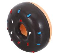 Abaodam Donut-shaped Talking Toys for Medium Dogs Tough Chew Ring Donut Flexible Latex Grinding Toy for Puppy Teething Squeaky for Training and Dental Health