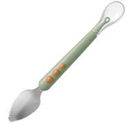 Abaodam Double Head Baby Silicone Spoon Infant Fruit Puree Spoon for Scraping Soft Feeding Baby Weaning Essentials Safe Feeding Supplies for Infant and Toddler 1 Pack