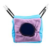 Abaodam Double-layer Small Pet Hanging Hammock Cage Cotton Nest, Warm Squirrel and Guinea Pig Bed, Hidden Cube Hanging Hammock for Hamsters and Sugar Gliders in Small Animal Habitat