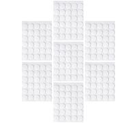 Abaodam Double Sided Extra Strong Acrylic Tape White Adhesive Dots 7 Sheets Portable Packaging Paint Safe Wall Adhesive for Office and Wall Use