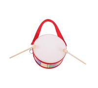 Abaodam Double-sided Wooden Drum with Mallets Cartoon Design Orff Method Percussion Instrument for Early Music Education and Rhythm Development