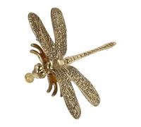 Abaodam Dragonfly Shaped Copper Cabinet Pull Handle with Decorative Effect, Strong and Sturdy, Satin Golden Finish, for Kitchen Cabinets and Wardrobe Doors, Unique Antique Style Hardware