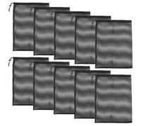 Abaodam Drawstring Mesh Bags Space Saving and Tear-resistant Net Multi-functional 10pcs Black Polyester Storage Bags for Swimming and Camping