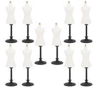 Abaodam Dress Form Mannequin 10 Pieces Resin Doll Clothes Display Stands Miniature Dressmaker Dummy for Dollhouse Accessories 3.3 X 4.9 X 1 Inch Sturdy Clothing Stand for Creative